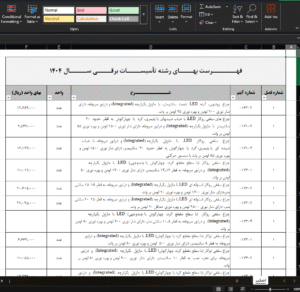 پیشنمایش تاسیسات برقی 1404