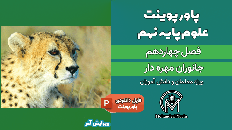 پاورپوینت جانوان مهره دار – فصل 14 علوم پایه نهم